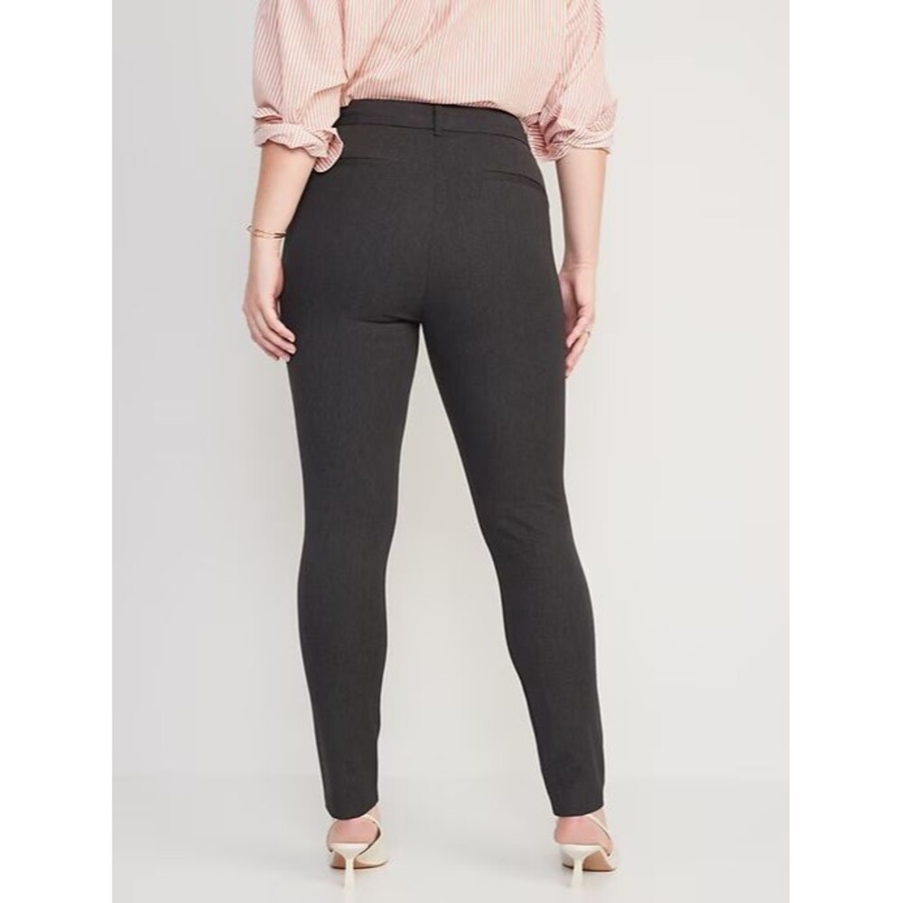 Old Navy Pixie Skinny Ankle Dress Pants Womens 16 Heather Gray Stretch NEW - Picture 2 of 10